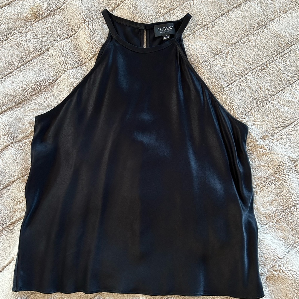 J. Crew Sleek Black Women's Halter Top